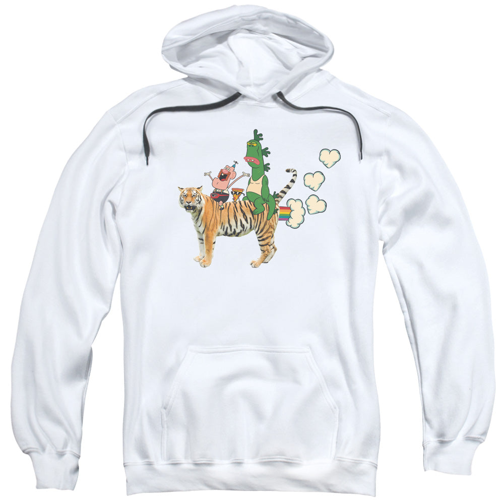 Uncle Grandpa Fart Hearts Mens Hoodie White
