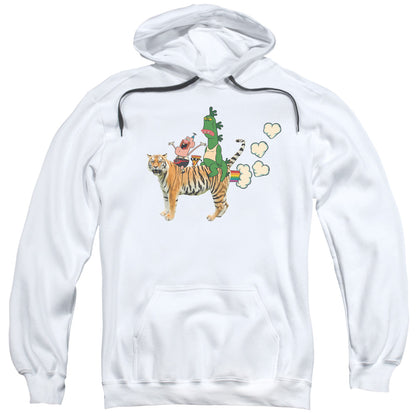 Uncle Grandpa Fart Hearts Mens Hoodie White