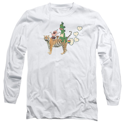 Uncle Grandpa Fart Hearts Mens Long Sleeve Shirt White