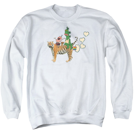 Uncle Grandpa Fart Hearts Mens Crewneck Sweatshirt White