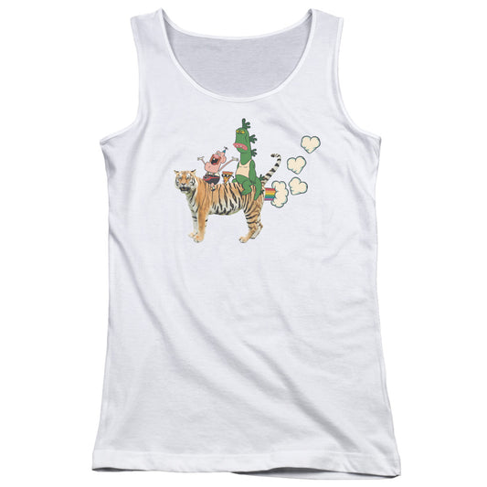 Uncle Grandpa Fart Hearts Womens Tank Top Shirt White