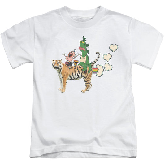 Uncle Grandpa Fart Hearts Juvenile Kids Youth T Shirt White 