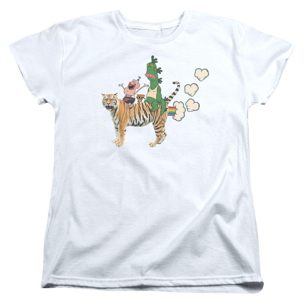 Uncle Grandpa Fart Hearts Womens T Shirt White