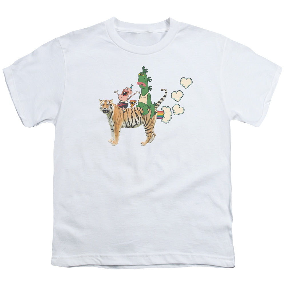 Uncle Grandpa Fart Hearts Kids Youth T Shirt White