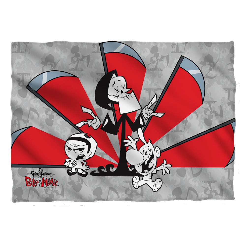 Grim Adventures Of Billy And Mandy Times Up Pillow Case