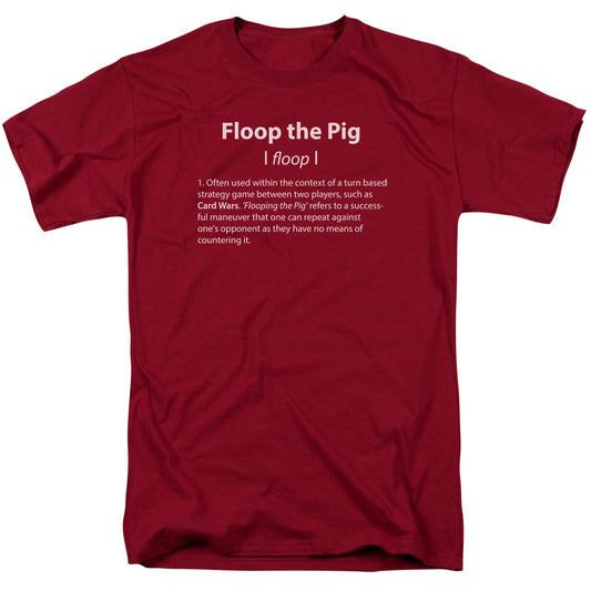 Adventure Time Floop the Pig Mens T Shirt Cardinal