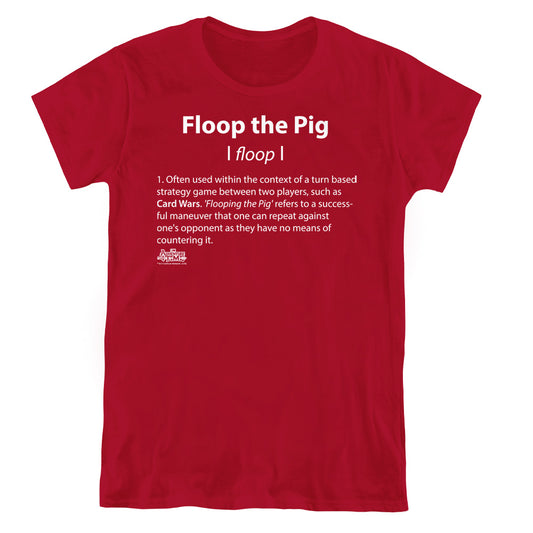 Adventure Time Floop the Pig Womens T Shirt Cardinal