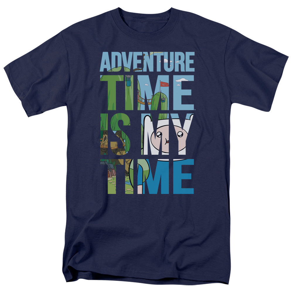 Adventure Time My Time Mens T Shirt Navy Blue