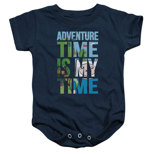 Adventure Time My Time Infant Baby Snapsuit Navy Blue