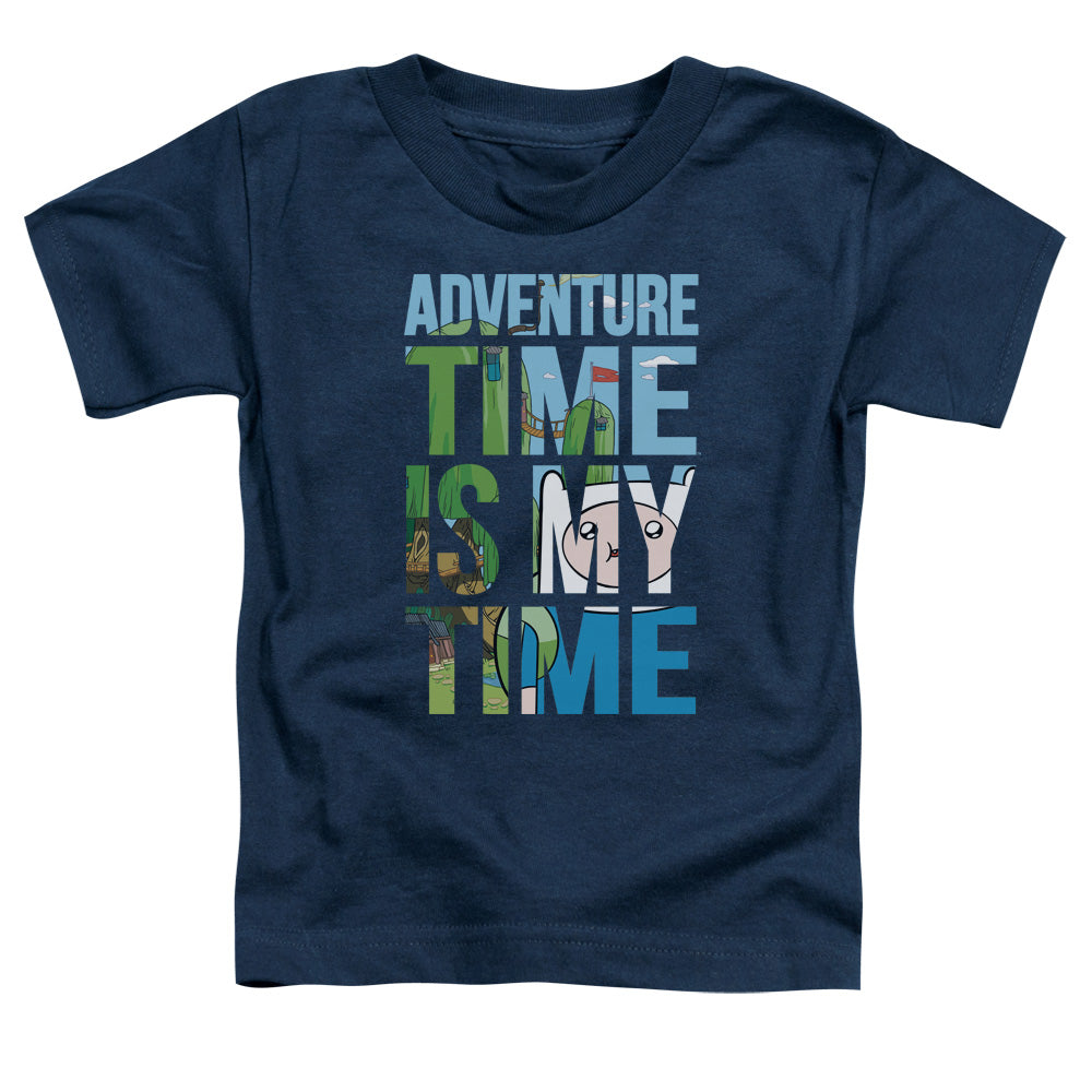 Adventure Time My Time Toddler Kids Youth T Shirt Navy Blue