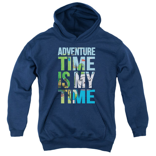 Adventure Time My Time Kids Youth Hoodie Navy Blue