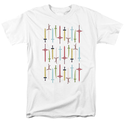 Adventure Time Swords Mens T Shirt White