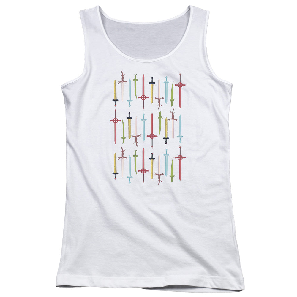 Adventure Time Swords Womens Tank Top Shirt White