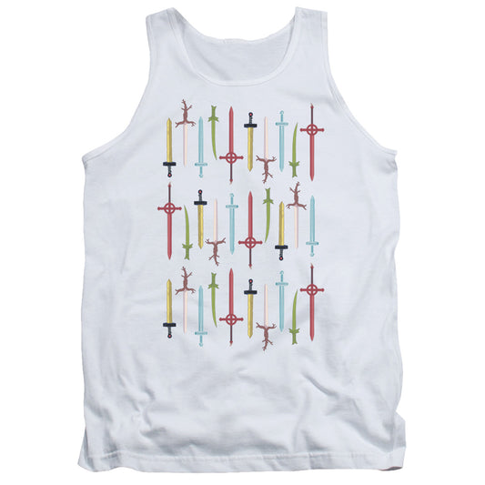 Adventure Time Swords Mens Tank Top Shirt White