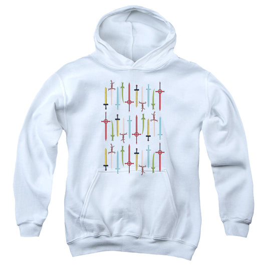 Adventure Time Swords Kids Youth Hoodie White