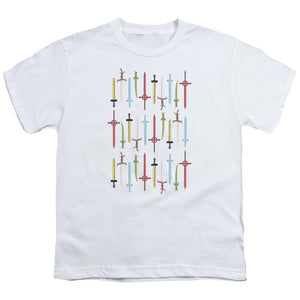 Adventure Time Swords Kids Youth T Shirt White