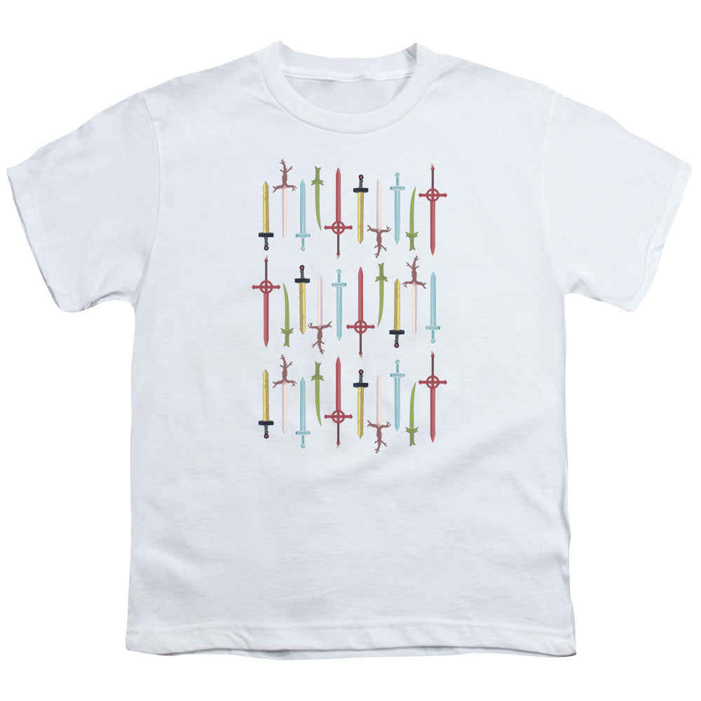 Adventure Time Swords Kids Youth T Shirt White