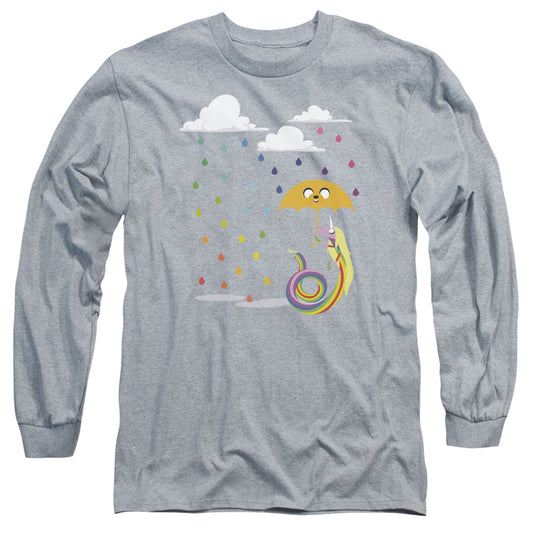 Adventure Time Lady in the Rain Mens Long Sleeve Shirt Athletic Heather