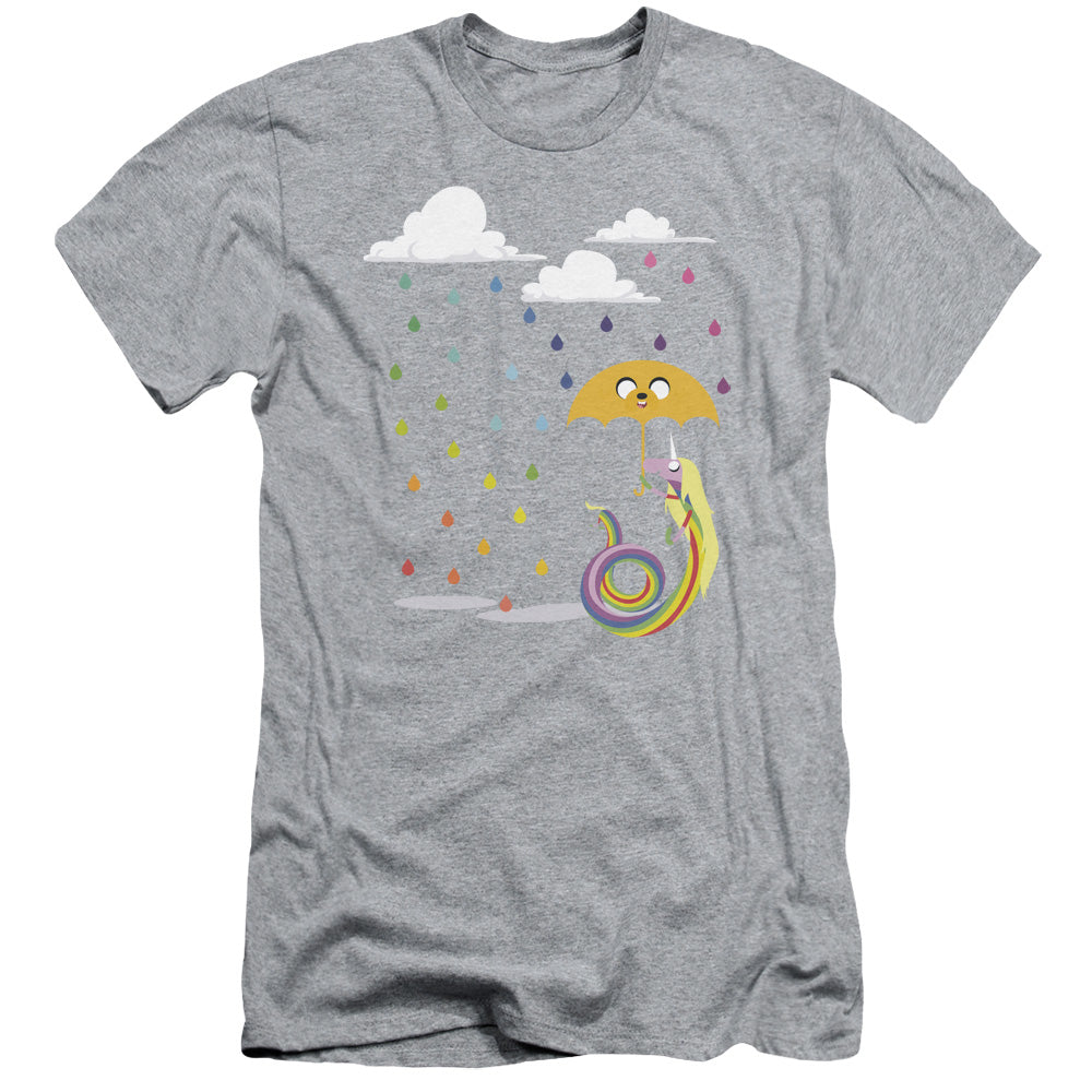 Adventure Time Lady in the Rain Slim Fit Mens T Shirt Athletic Heather