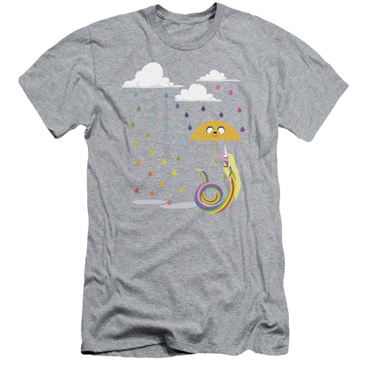 Adventure Time Lady in the Rain Slim Fit Mens T Shirt Athletic Heather