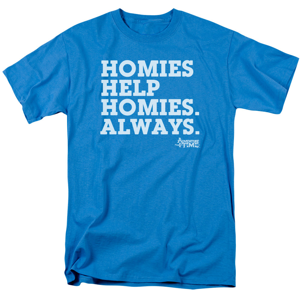 Adventure Time Homies Help Homies Mens T Shirt Turquoise