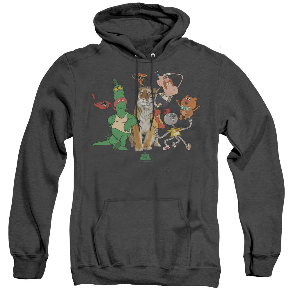 Uncle Grandpa Group Heather Mens Hoodie Black