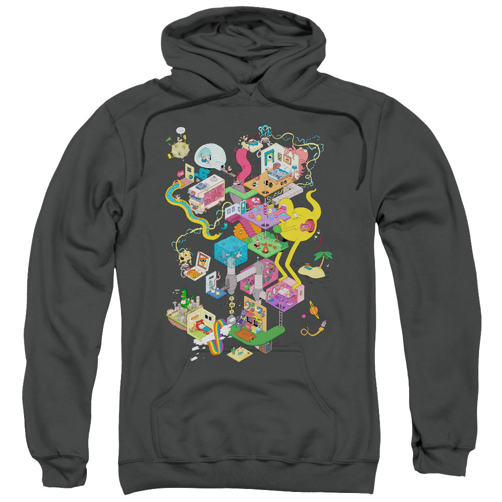 Uncle Grandpa Inside the Rv Mens Hoodie Charcoal