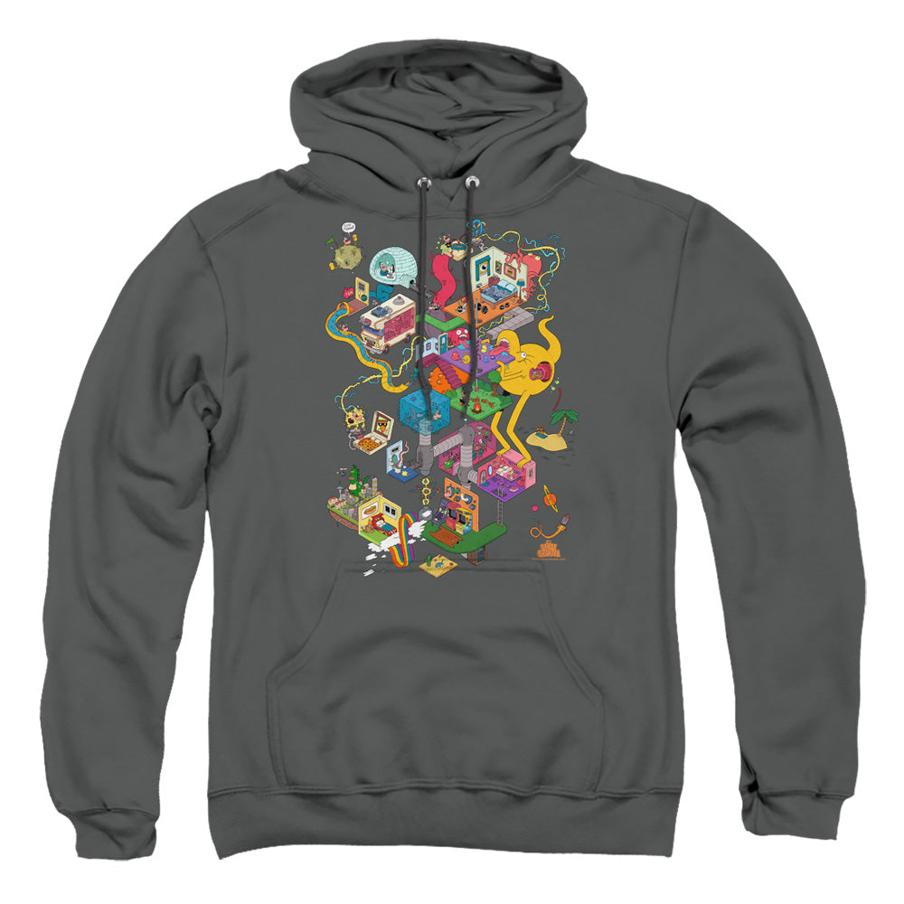 Uncle Grandpa Inside The Rv Mens Hoodie Charcoal Officially Licensed