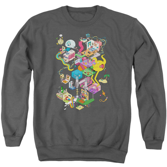 Uncle Grandpa Inside the Rv Mens Crewneck Sweatshirt Charcoal