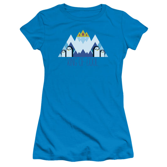 Adventure Time Ice King Geo Junior Sheer Cap Sleeve Womens T Shirt Turquoise