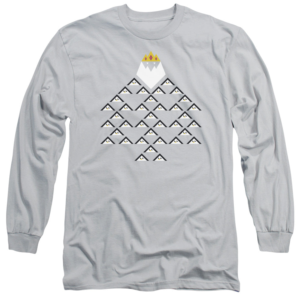 Adventure Time Ice King Triangle Mens Long Sleeve Shirt Silver