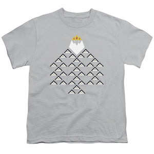 Adventure Time Ice King Triangle Kids Youth T Shirt Silver