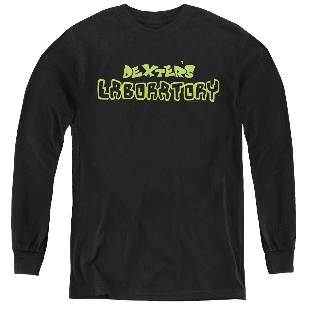 Dexters Laboratory Dexters Logo Long Sleeve Kids Youth T Shirt Black
