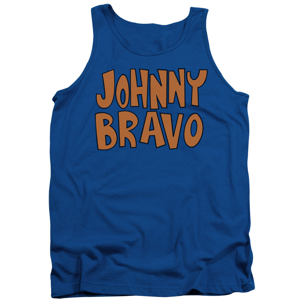 Johnny Bravo Jb Logo Mens Tank Top Shirt Royal Blue