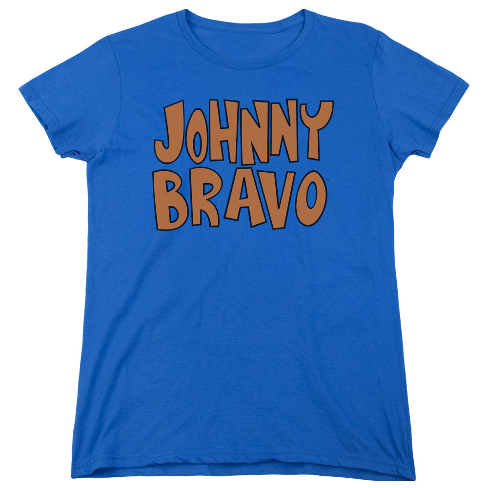 Johnny Bravo Jb Logo Womens T Shirt Royal Blue