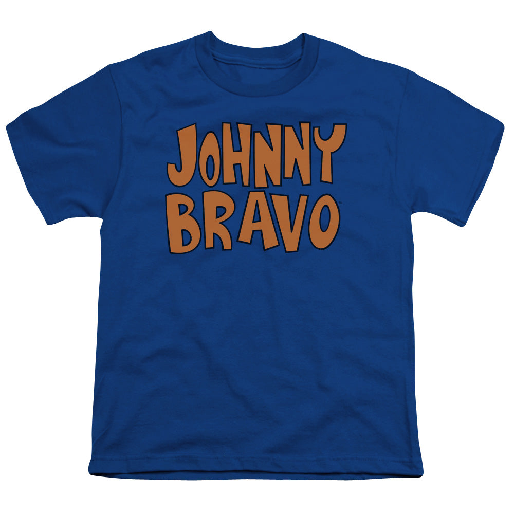 Johnny Bravo Jb Logo Kids Youth T Shirt Royal Blue