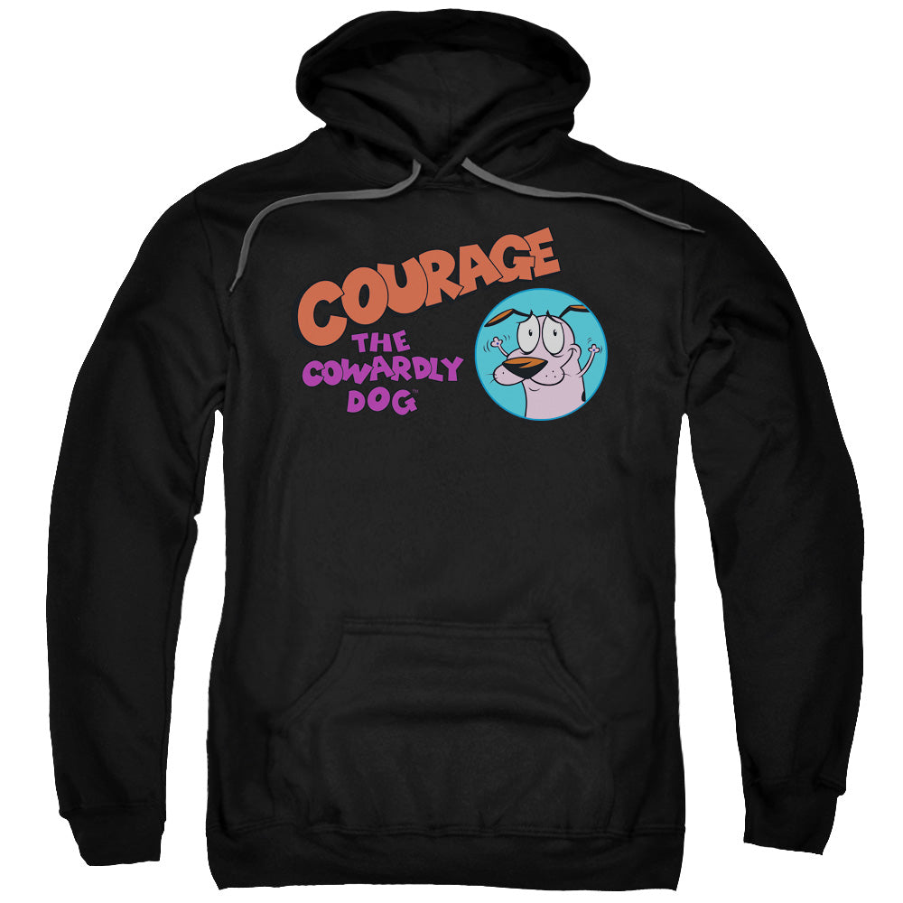 Courage the Cowardly Dog Courage Logo Mens Hoodie Black