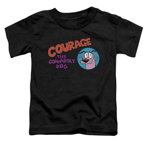 Courage the Cowardly Dog Courage Logo Toddler Kids Youth T Shirt Black