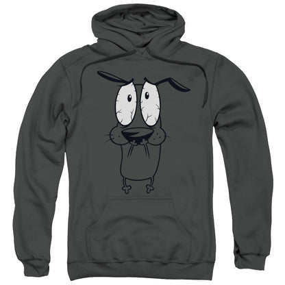 Courage the Cowardly Dog Scared Mens Hoodie Charcoal