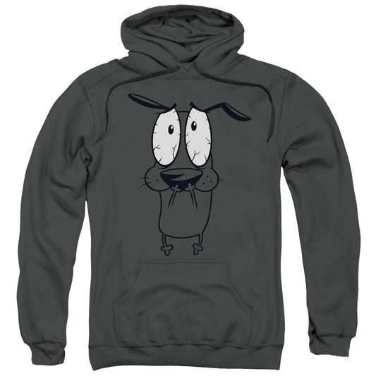 Courage the Cowardly Dog Scared Mens Hoodie Charcoal