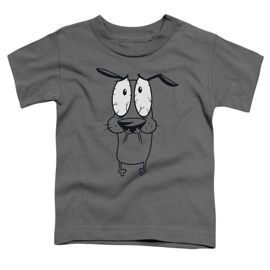 Courage the Cowardly Dog Scared Toddler Kids Youth T Shirt Charcoal