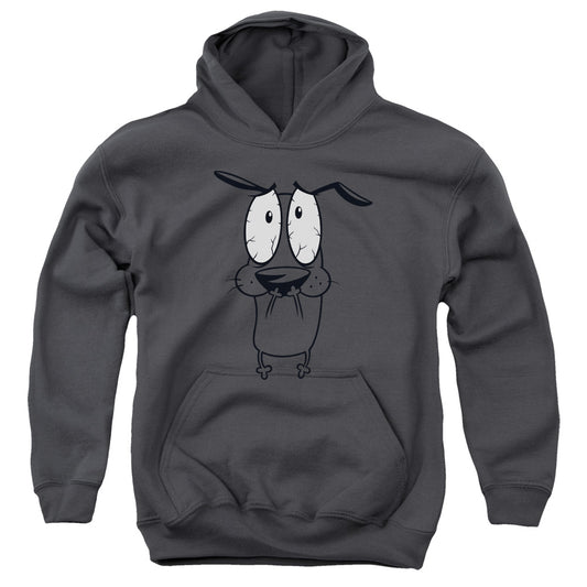 Courage the Cowardly Dog Scared Kids Youth Hoodie Charcoal