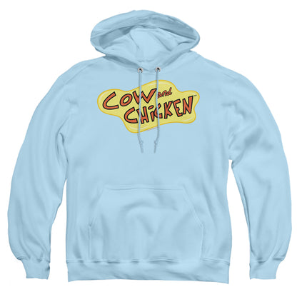 Cow And Chicken Cow Chicken Logo Mens Hoodie Light Blue