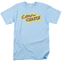 Load image into Gallery viewer, Cow and Chicken Cow Chicken Logo Mens T Shirt Light Blue