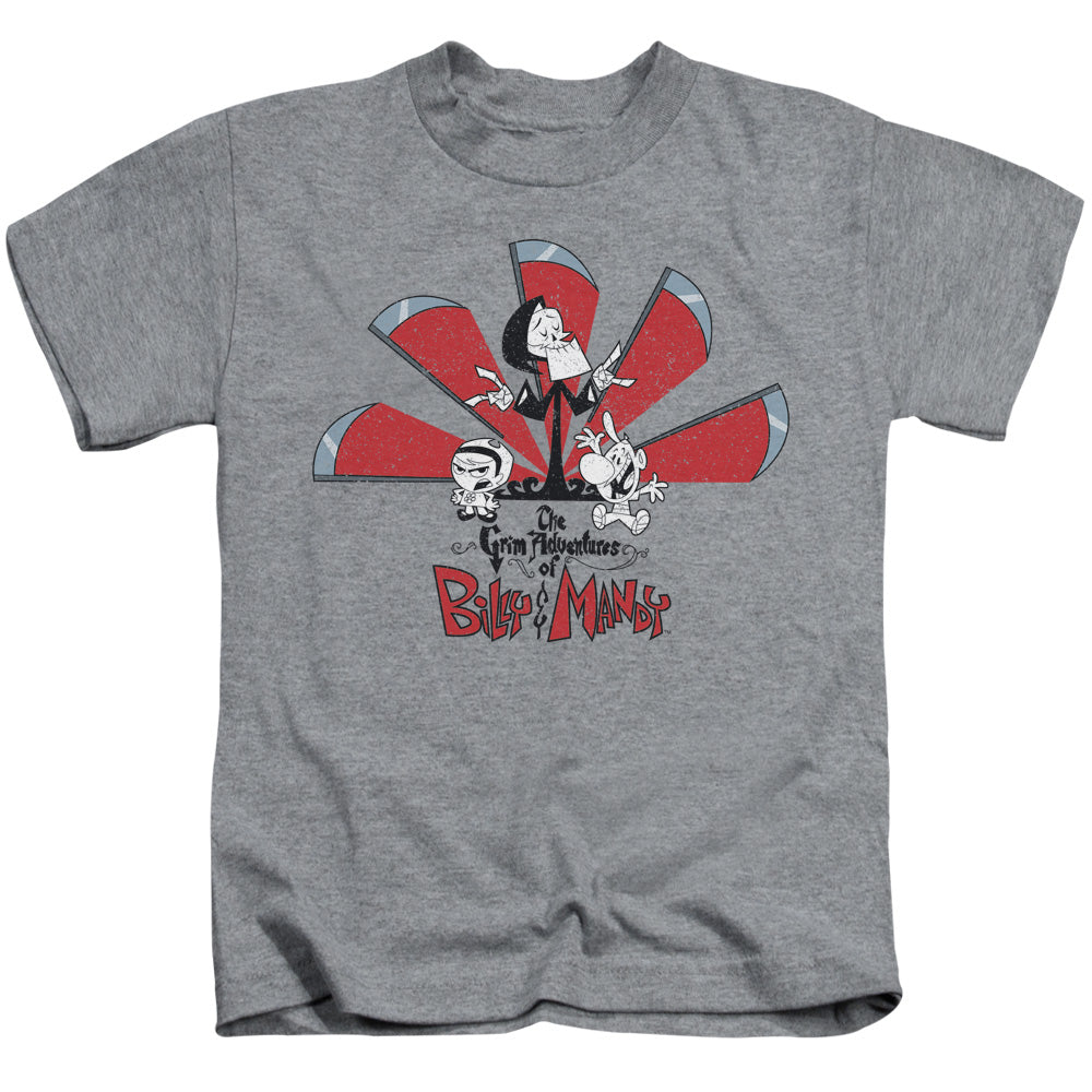 Grim Adventures of Billy and Mandy Grim Adventures Juvenile Kids Youth T Shirt Athletic Heather 