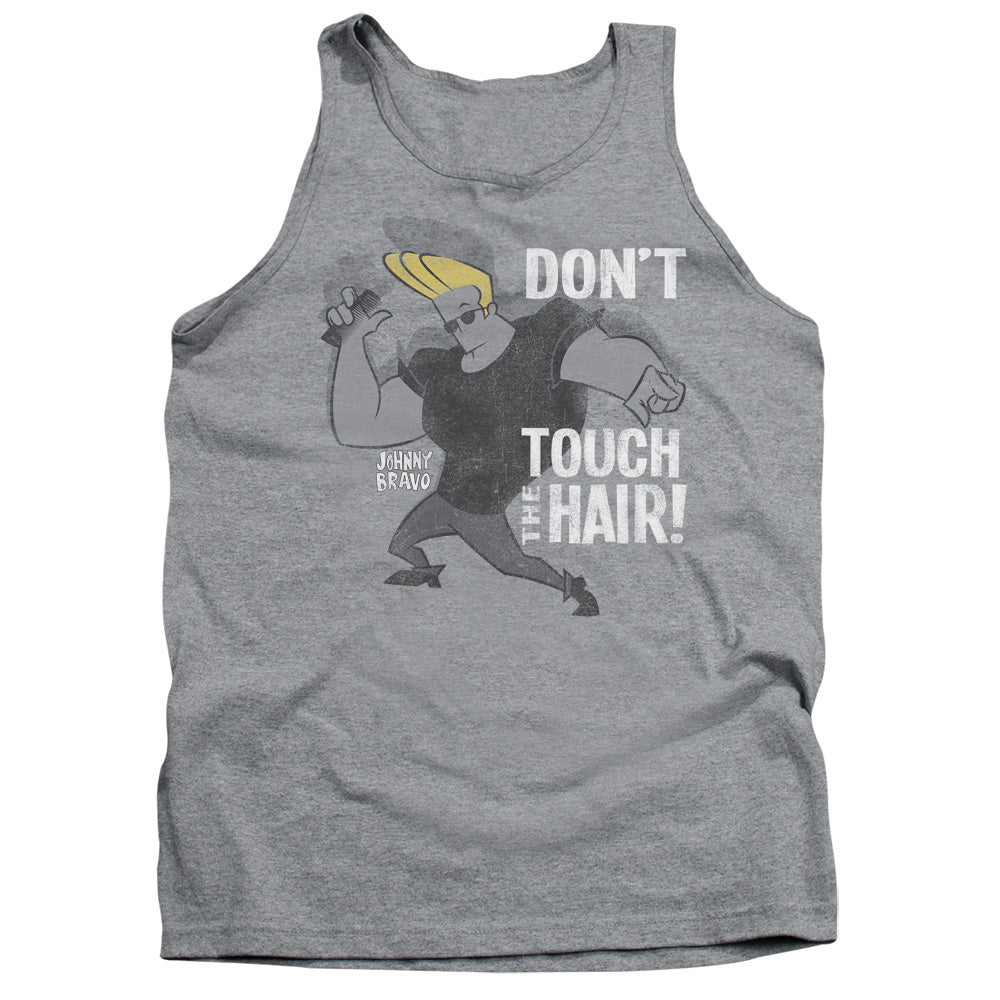 Johnny Bravo Hair Mens Tank Top Shirt Athletic Heather