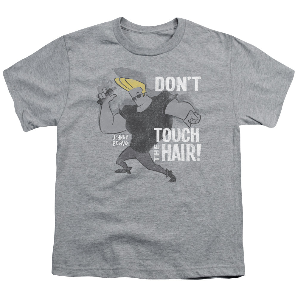 Johnny Bravo Hair Kids Youth T Shirt Athletic Heather