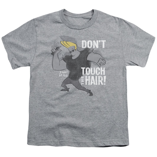 Johnny Bravo Hair Kids Youth T Shirt Athletic Heather