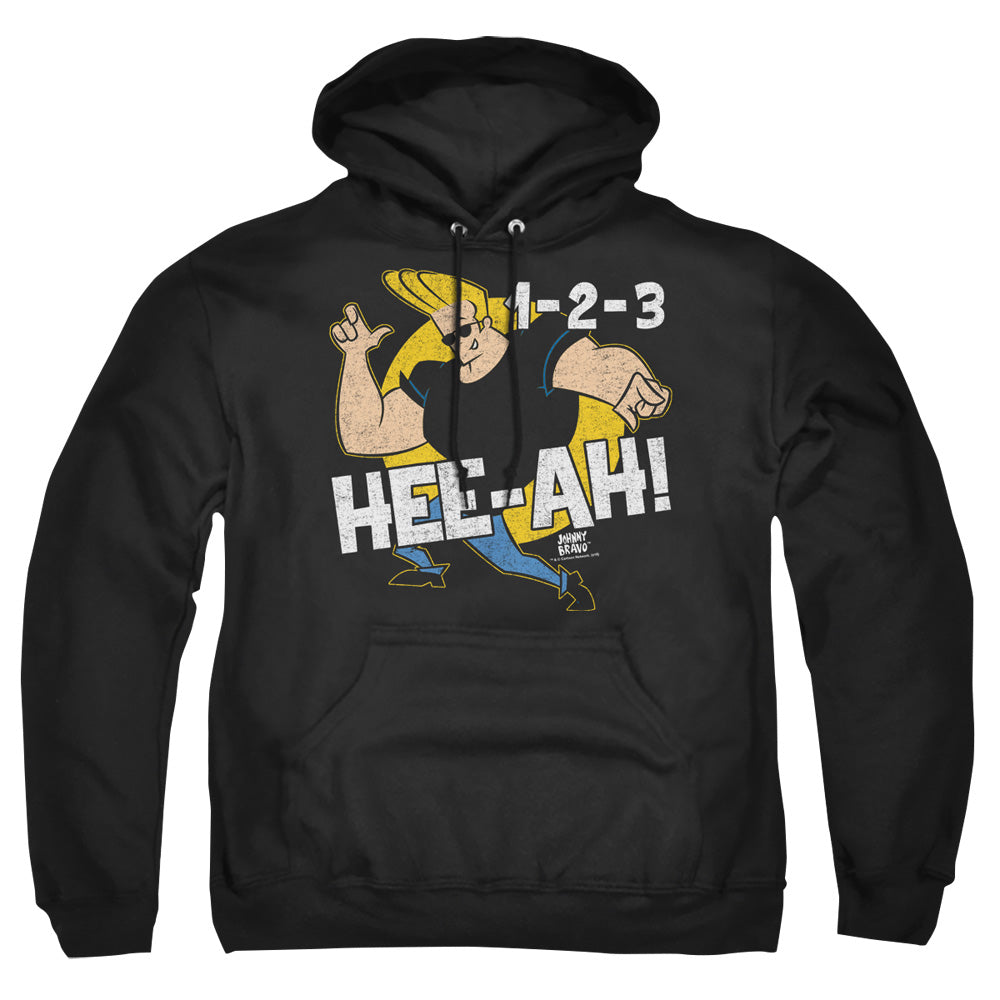 Johnny Bravo 123 Mens Hoodie Black Officially Licensed