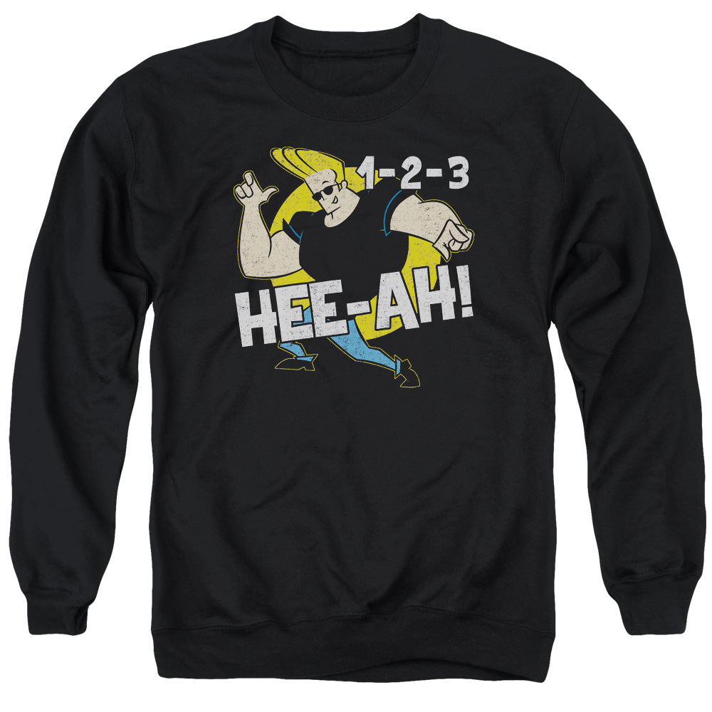 Johnny Bravo 123 Mens Crewneck Sweatshirt Black